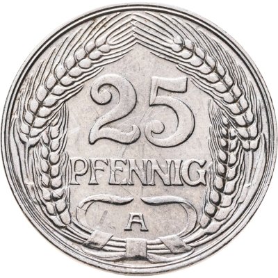 купить Германия 25 пфеннигов (pfennig) 1911 А