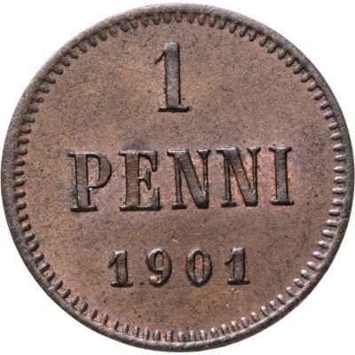 купить 1 пенни (penni) 1901, монета для Финляндии