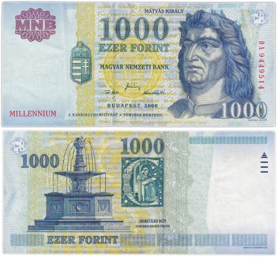 купить Венгрия 1000 форинтов 2000 Миллениум