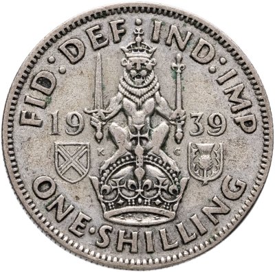 купить Великобритания 1 шиллинг (shilling) 1939 Шотландский шиллинг - лев, сидящий на короне