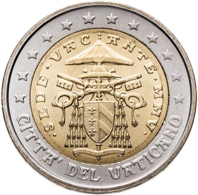 купить Ватикан 2 евро (euro) 2005 "Вакантный престол"