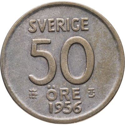 купить Швеция 50 эре (ore) 1956