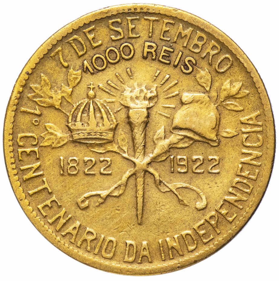 купить Бразилия 1000 рейс (reis) 1922 "100 лет независимости Бразилии"
