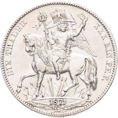 купить Германия, Саксония 1 союзный талер 1871 "Победоносное завершение Франко-прусской войны"