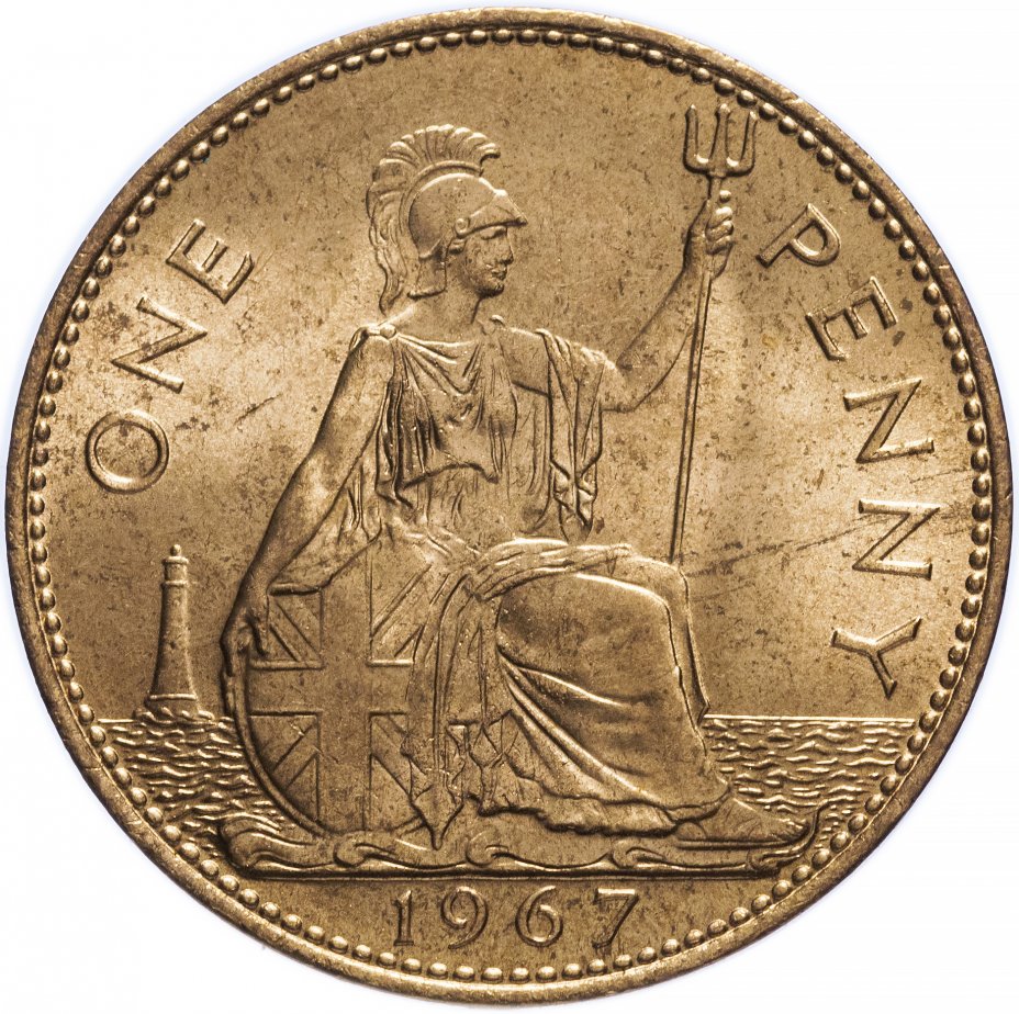 купить Великобритания 1 пенни 1967