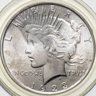 купить США 1 dollar (доллар) 1923 Peace Dollar (Мирный доллар) в слабе PCGS MS64