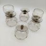 Купить Набор из 6 фужеров (креманок) дымчатого оттенка в "горошек", цветное стекло, СССР, 1960-1990 гг.
