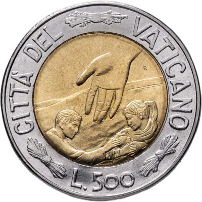 купить Ватикан 500 лир (lire) 1999 "Время выбора, время надежды"