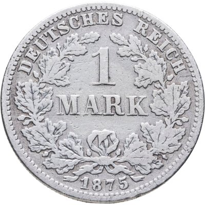 купить Германия 1 марка 1875 F знак монетного двора: "F" - Штутгарт
