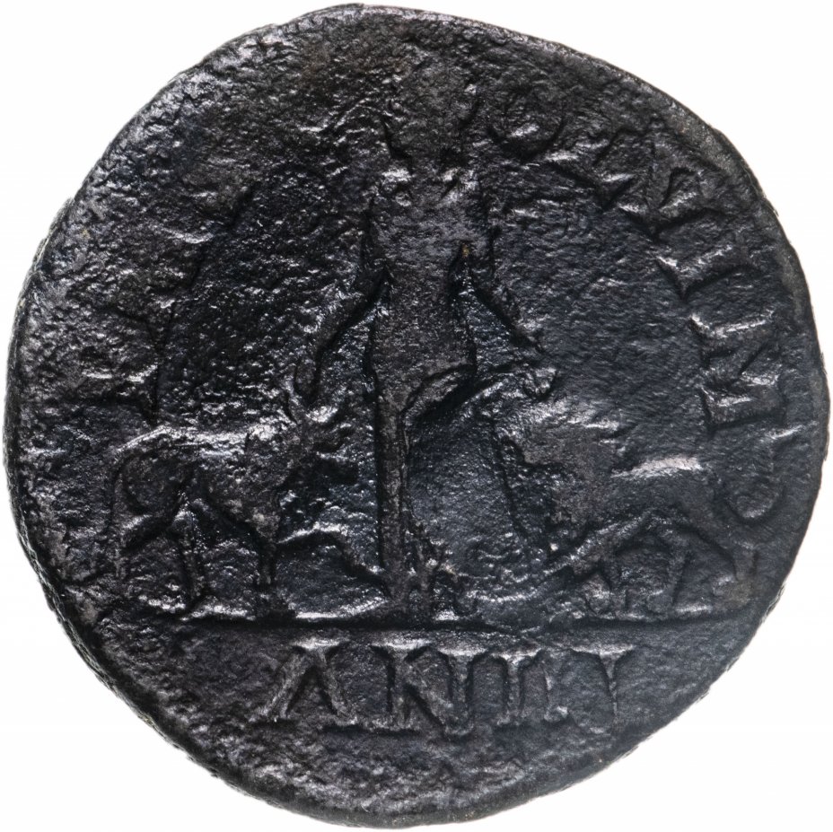 купить Римская Империя, Гордиан III, 238-244 гг, сестерций (реверс: Кибелла стоит прямо, у ног бык и лев)