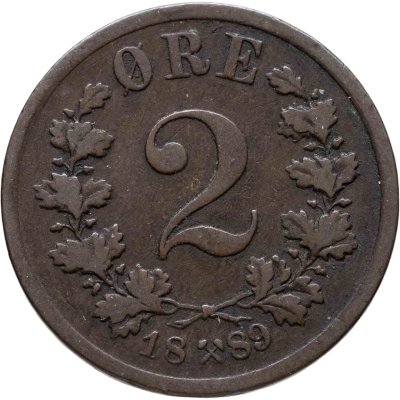 купить Норвегия 2 эре (ore) 1889