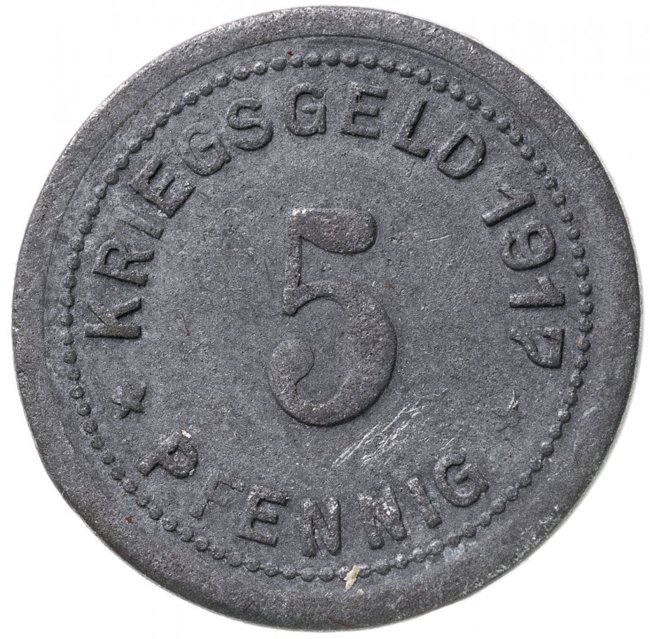 купить Германия (О́лигс) нотгельд 5 пфеннигов 1917