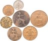 Купить Великобритания набор 7 монет 1/2, 1 пенни (penny) и 2, 5 пенсов (pence) 1900-1992