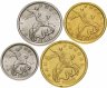 Купить Набор монет Банка России 1, 5, 10 и 50 копеек 2002 СПМД (4 штуки)
