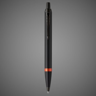 Купить Шариковая ручка Parker IM Vibrant Rings Flame Orange, стержень: Mblue, в подарочной упаковке., Лаки и смолы: лак, латунь, 2026 г.