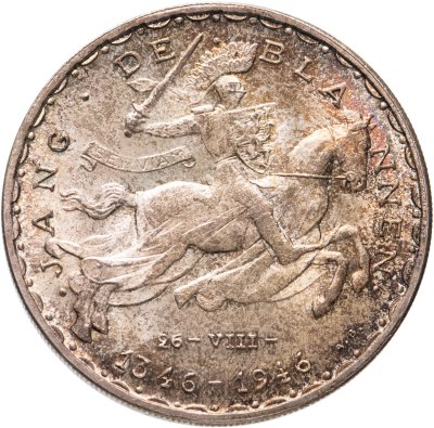 Купить Люксембург 50 франков (francs) 1946 "600 лет со дня смерти Иоганна Люксембургского"