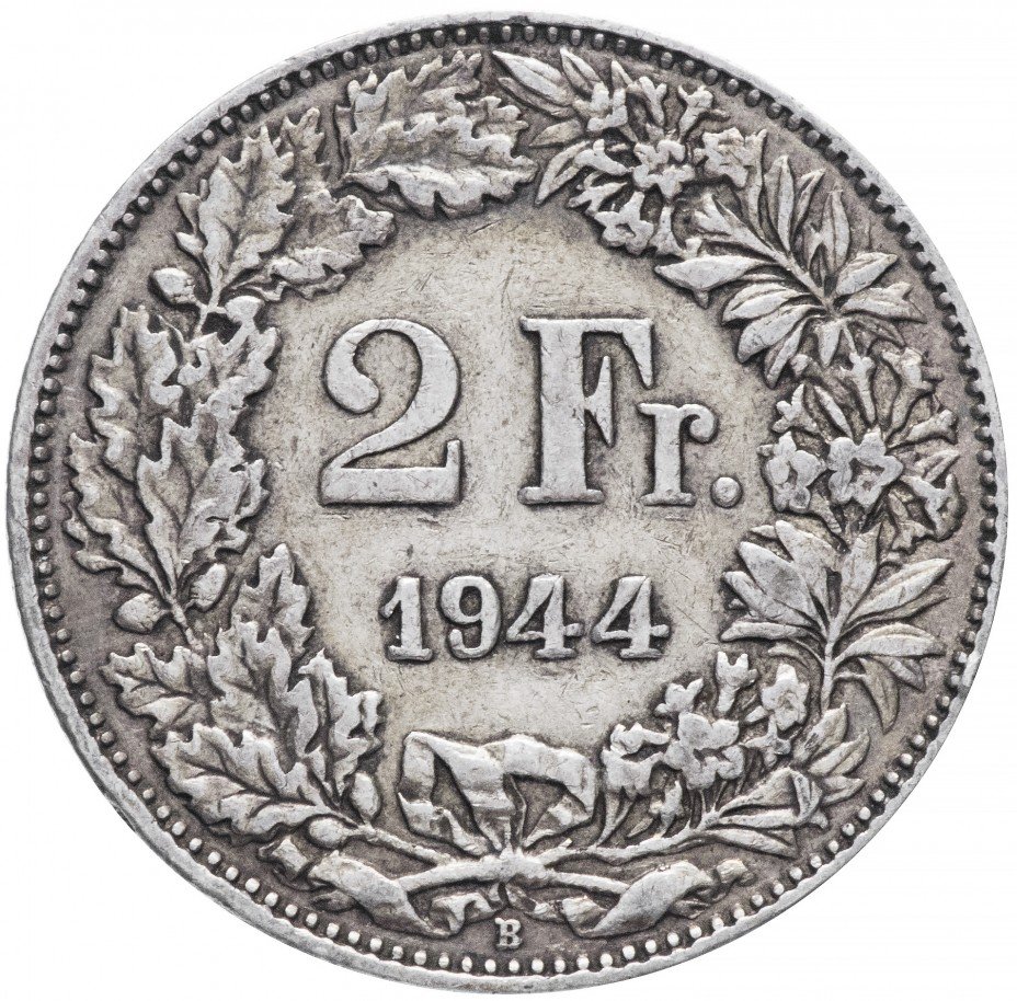 купить Швейцария 2 франка 1944