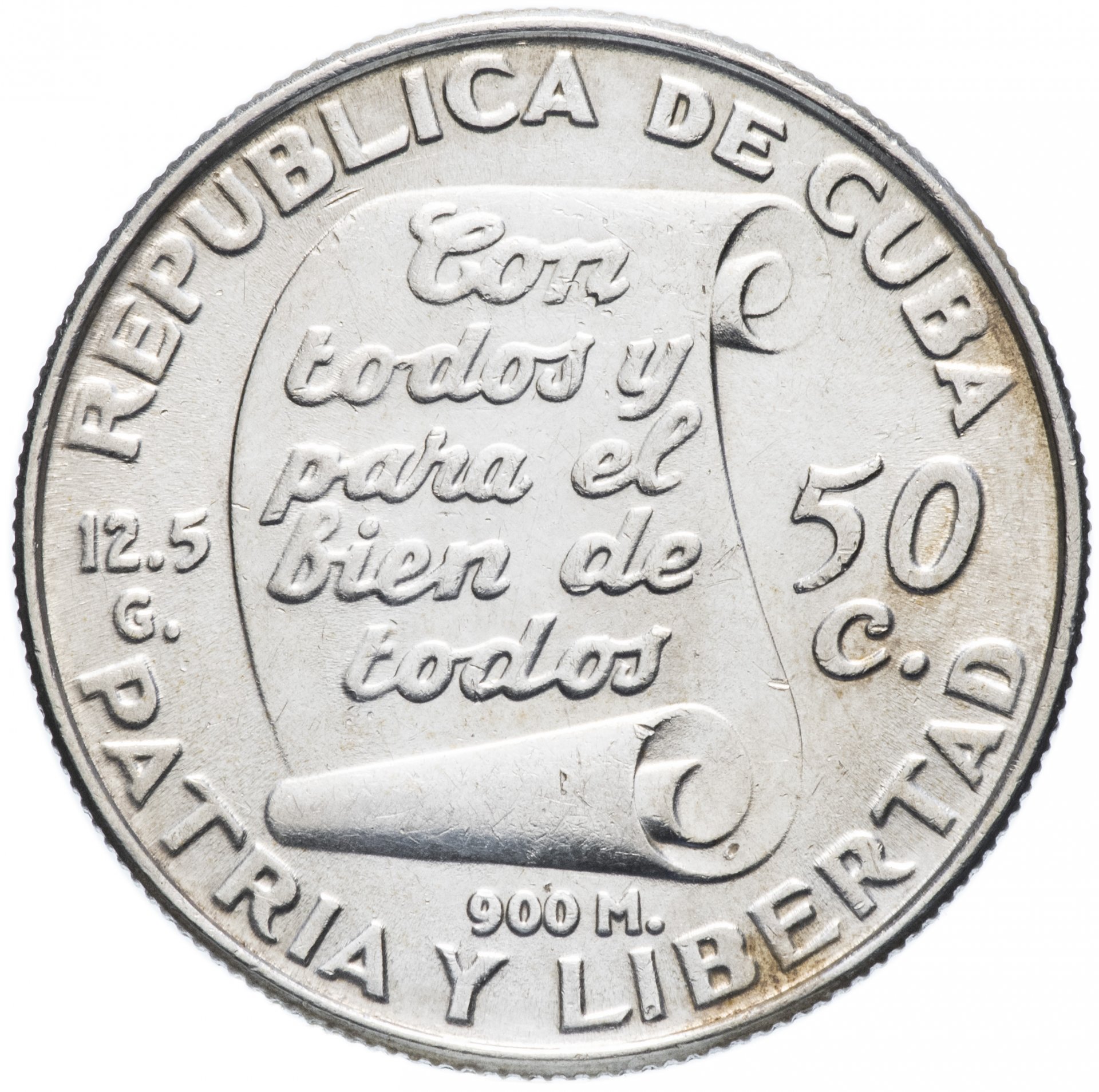 1968 50 Сентаво Куба монета