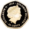 Купить Соломоновы Острова 50 центов 2019 «50 лет Конкорду - Взлет /Вид спереди/позолоченная/»