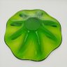 Купить Ваза (фруктовница) травянисто-зеленого оттенка, стекло, гутная техника, Ленинградский завод художественного стекла (ЛЗХС), СССР, 1960-1980 гг.