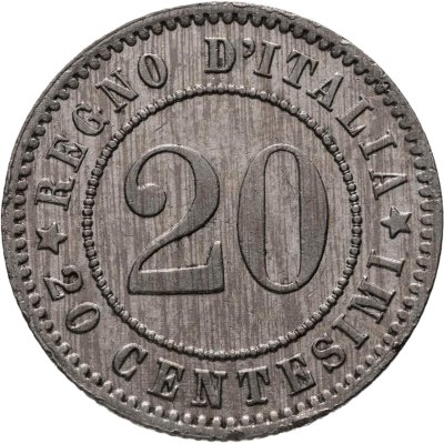 купить Италия 20 чентезимо (centesimi) 1894, знак монетного двора "KB" - Берлин