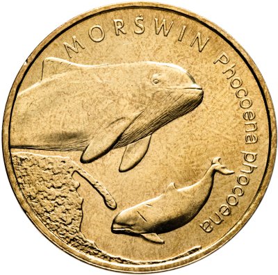 купить Польша 2 злотых 2004 "Животный мир Польши - Морская свинья"