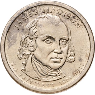 купить США 1 доллар (dollar) 2007 D "Джеймс Мэдисон (4-й президент США)",