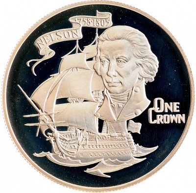 Купить Гибралтар 1 крона 1980 "Адмирал Нельсон"