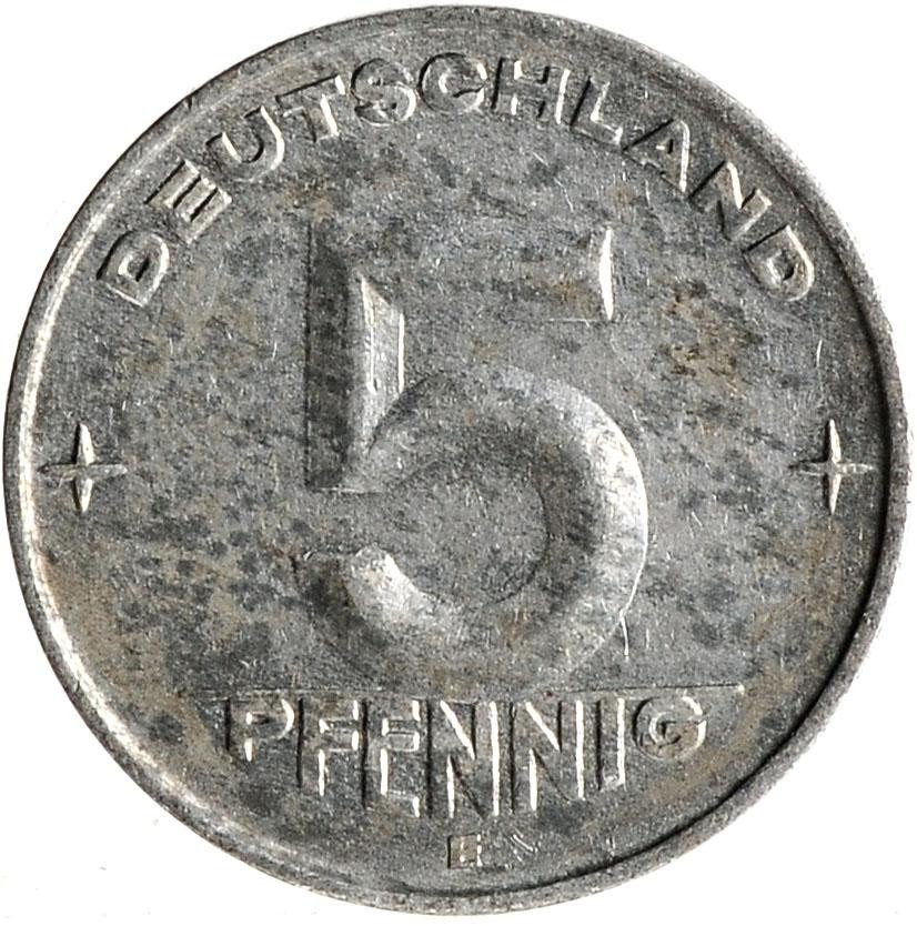 купить Восточная Германия (ГДР) 5 пфеннигов 1953