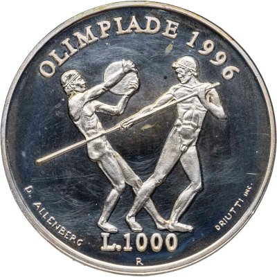 купить Сан-Марино 1000 лир (lire) 1995 Игры XXVI летней Олимпиады Атланта-1996