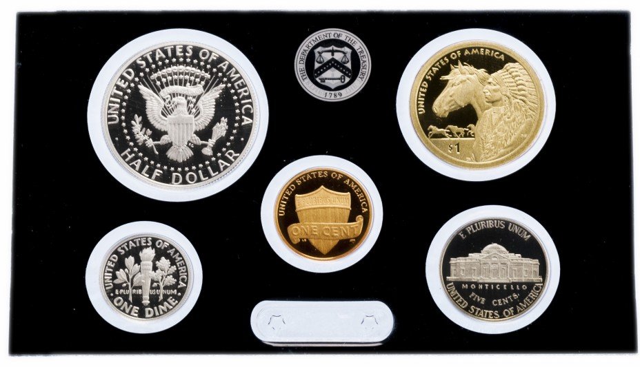 купить США официальный набор монет 2012 год Серебро  Proof  (14 монет)