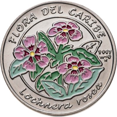 купить Куба 1 песо (peso) 1997 "Карибская флора - Катарантус розовый"