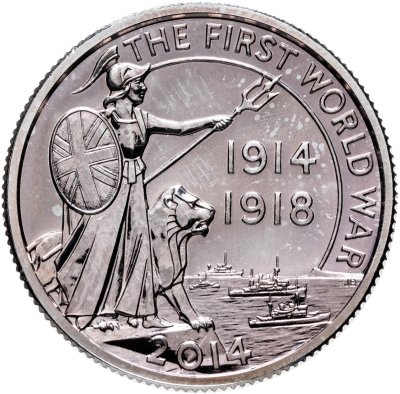 купить Великобритания 20 фунтов (pounds) 2014 "100 лет со дня начала Первой Мировой войны"