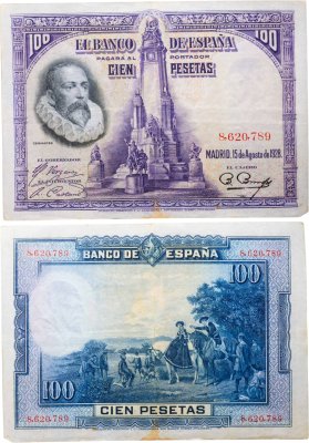 купить Испания 100 песет 1928