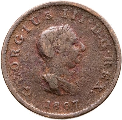 купить Великобритания 1/2 пенни 1807