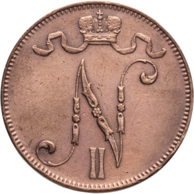 купить 5 пенни (pennia) 1908 Российская Финляндия