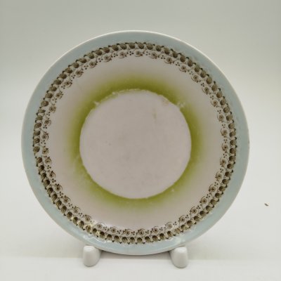 купить Блюдце с растительным декором на канте, фарфор, крытье, деколь, Фарфоровая фабрика Гарднера, Российская империя, 1880-1910 гг.