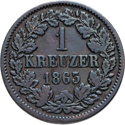 купить Германия, Баден 1 крейцер 1863