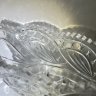 Купить Салатник овальной формы с геометрическим декором, стекло, пресс, СССР, 1970-1990 гг.