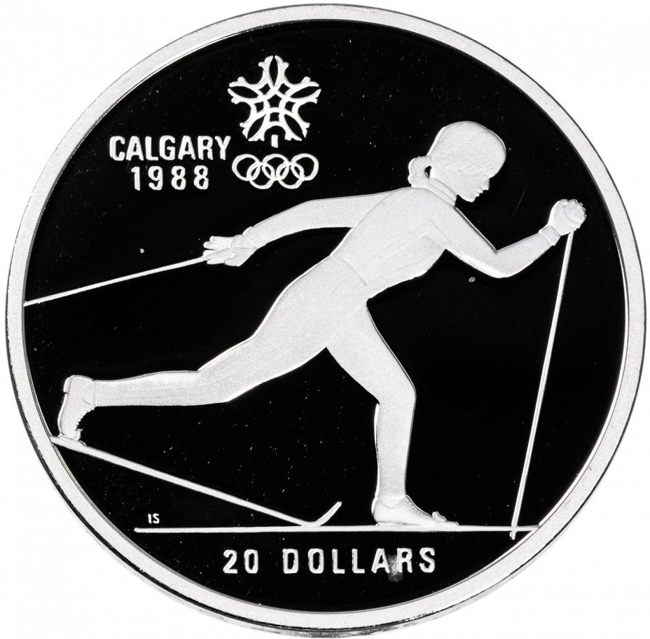 купить Канада 20 долларов 1986 "XV зимние Олимпийские игры в Калгари - Лыжный спорт"