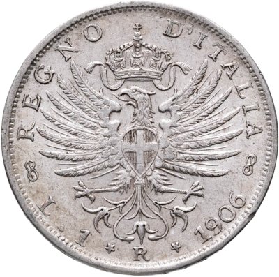 купить Италия 1 лира (lira) 1906