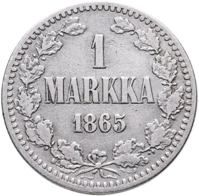 купить 1 марка 1865 S Российская Финляндия