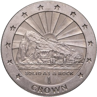 купить Гибралтар 1 крона 1995 "Твердый как скала"