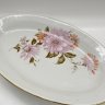 Купить Селедочница и сервировочное блюдо с цветочным декором, фарфор, деколь, золочение, Дулевский фарфоровый завод (Дулёво), СССР, 1960-1980 гг.