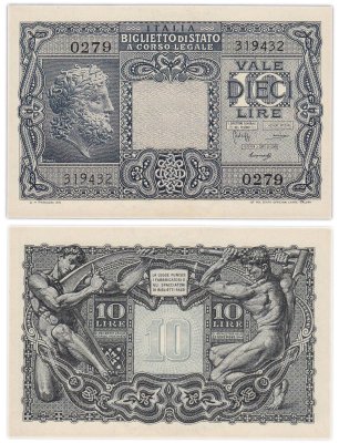 купить Италия 10 лир 1944