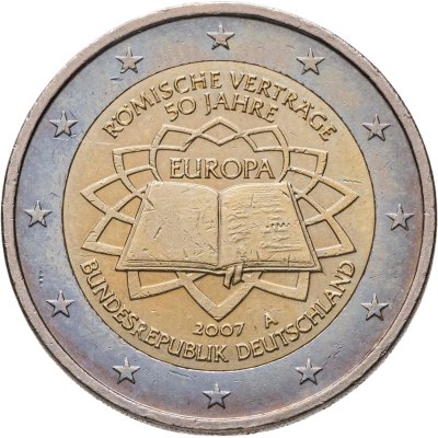 купить Германия 2 евро А 2007 "50 лет Римскому договору"