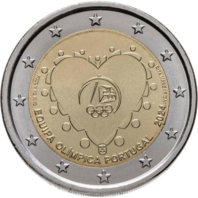 купить Португалия 2 евро (euro) 2024 Сердце и душа - сборная Португалии на Олимпиаде в Париже