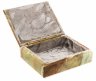 Купить Шкатулка из оникса с латунными петлями, оникс, ткань, латунь, Индия, 1970-1990 гг.