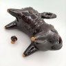 Купить Зооморфный сосуд (кувшин, лембик) в виде барана ("Баранец"), керамика, поливы, Опошня, СССР, 1960-1980 гг.