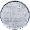Купить Сан-Марино 50 лир (lire) 1980 XXII летние Олимпийские Игры, Москва 1980